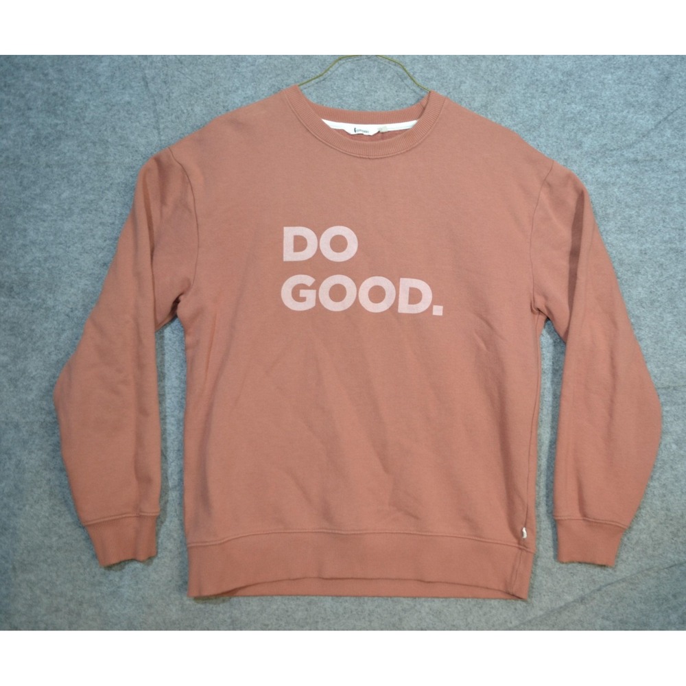 Cotopaxi Sweatshirt Womens XL Pink Fleece Crewneck Pullover Do Good Graphic Crew